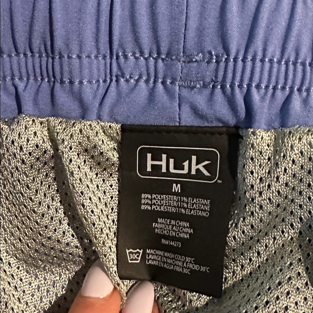 Huk Men's Blue Hybrid Athletic/Swim Shorts - Picture 3 of 4